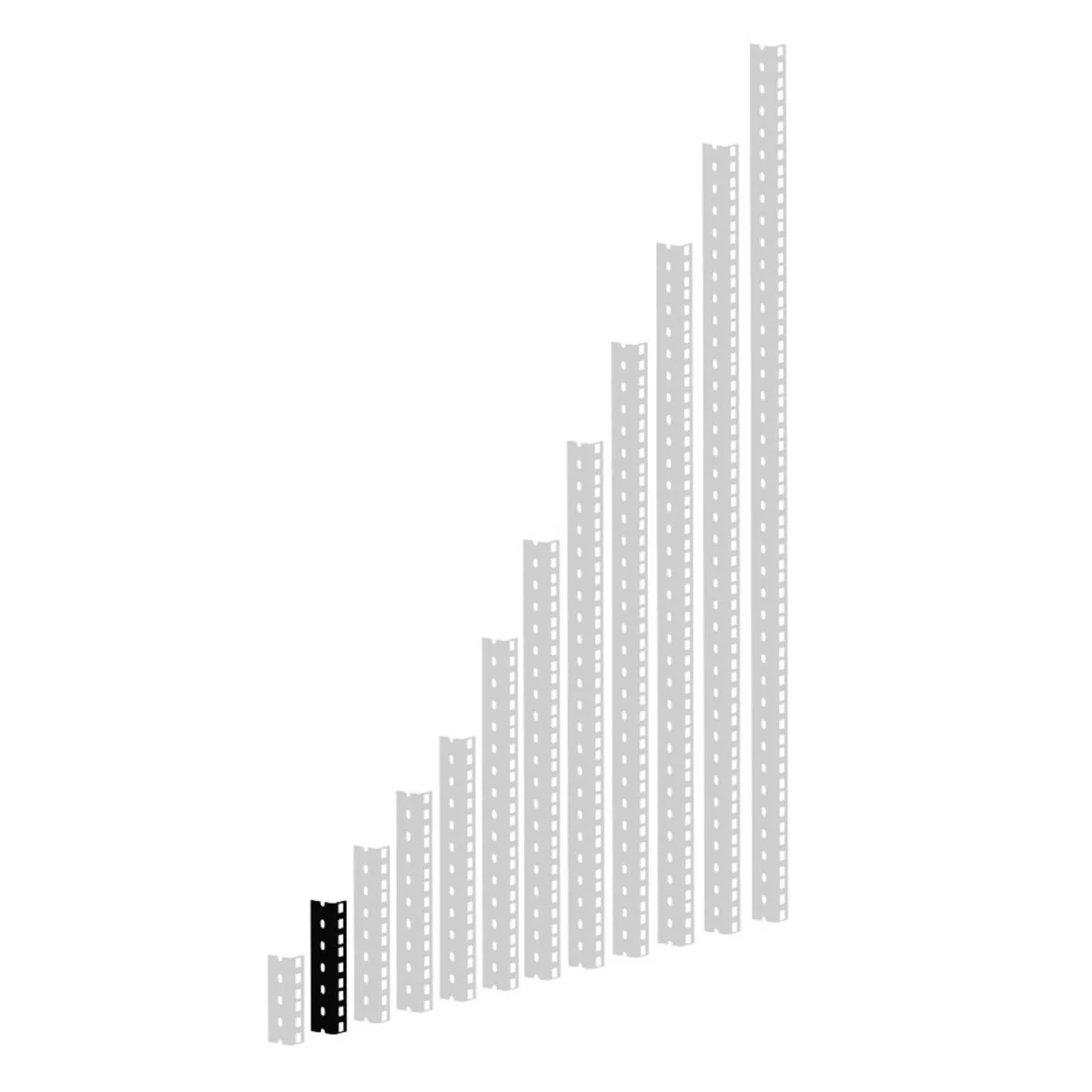 ADAM HALL 19 PARTS 61535B3 TIRA NEGRA PARA RACK 3U - Image 2