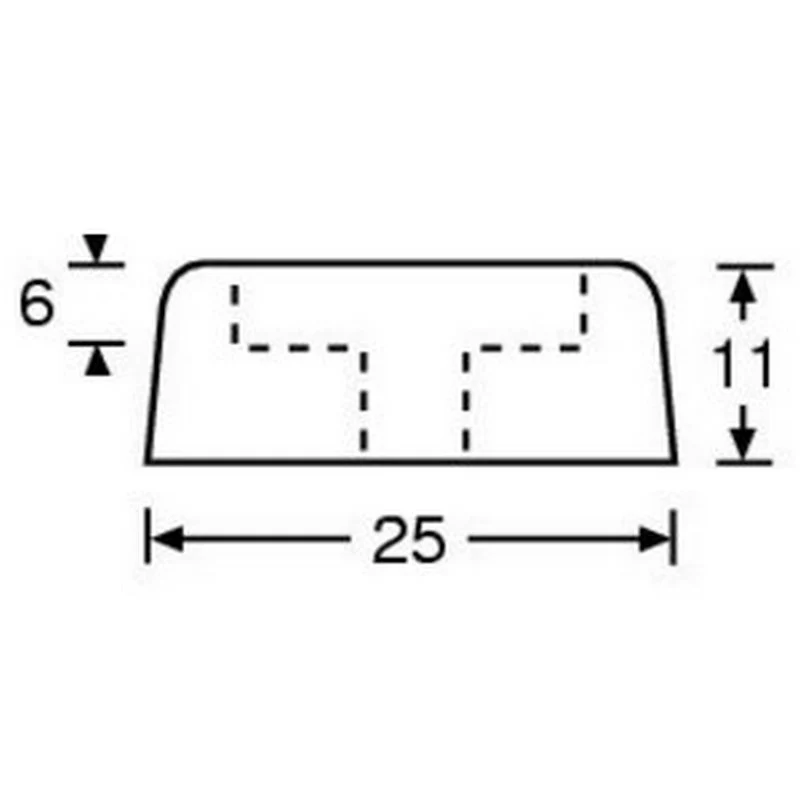 ADAM HALL 4900 PIE DE GOMA 25X11MM NEGRO - Image 2