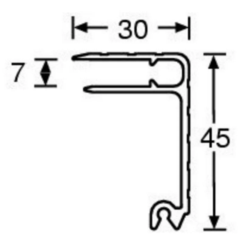 ADAM HALL 6104 PERFIL LIDMAKERDE ALUMINIO PARA 7MM - Image 2