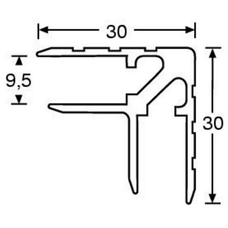 ADAM HALL 6107 PERFIL CASEMAKERDE ALUMINIO PARA 9.5MM - Image 2