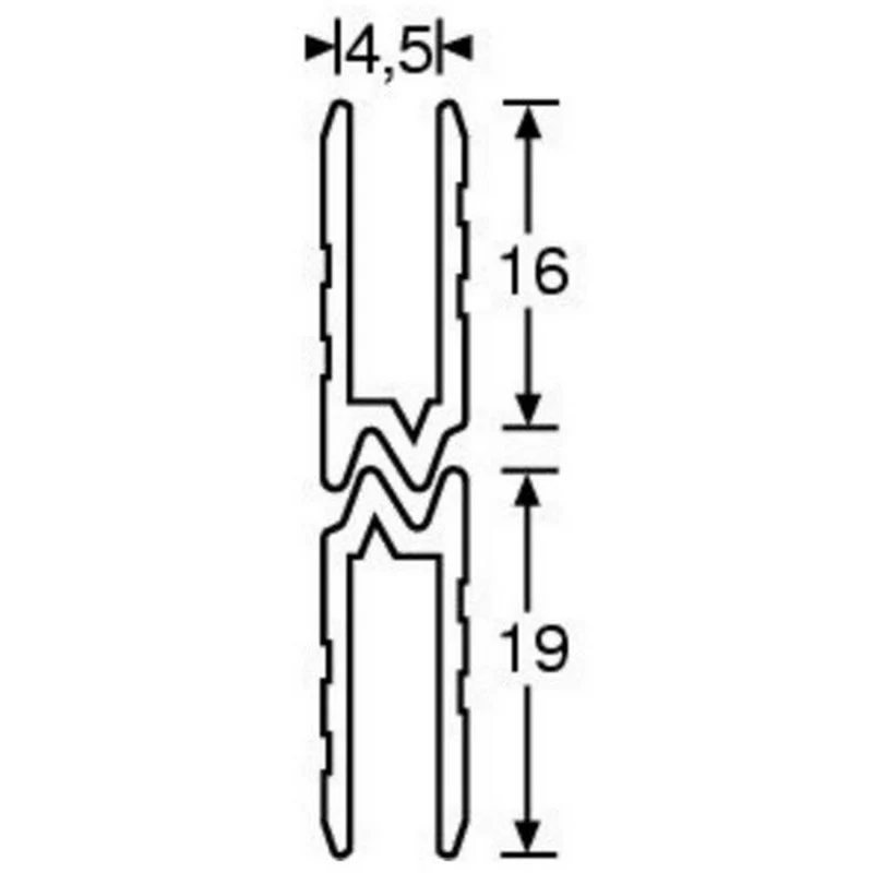ADAM HALL 6133 PERFIL HIBRIDO DE ALUMINIO PARA PERFIL DE TAPA 4.5MM - Image 2