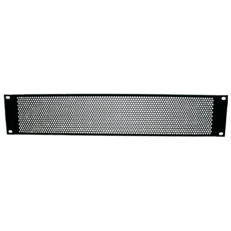 ADAM HALL 87222VR CARATULA VENTILADA 2U CON AGUJEROS REDONDOS ACERO