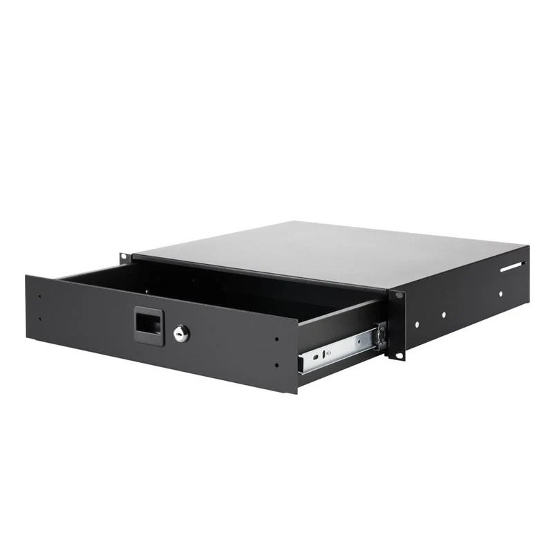 ADAM HALL 87402A CAJON DE RAILES PARA RACK 19 2U CON PESTILLO ALUMINIO - Image 2