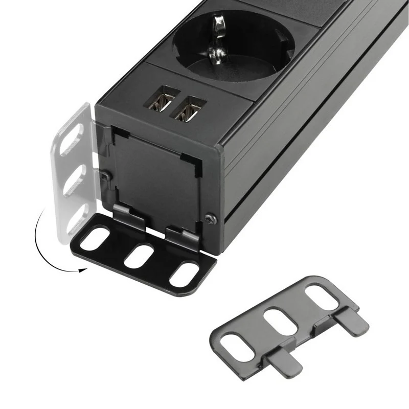 ADAM HALL 87471USB REGLETA CON 8 CONECTORES DE CORRIENTE Y 2 USB FORMATO RACK - Image 2