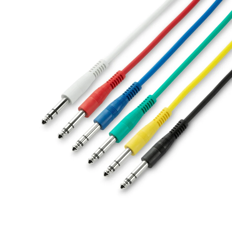 ADAM HALL K3BVV0060SET SET DE 6 CABLES JACK ESTEREO JACK STEREO DE 60CM