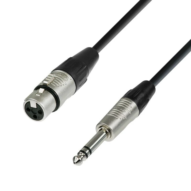 ADAM HALL K4BFV0150 CABLE MICROFONO REAN XLR HEMBRA A 6.3 MM JACK ESTEREO 1.5 METROS