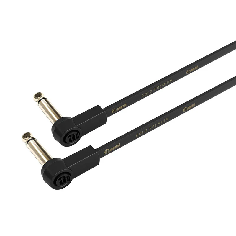 ADAM HALL K4IRR0045FLM CABLE CON CONECTORES ANGULADOS DORADOS JACK JACK 45CM