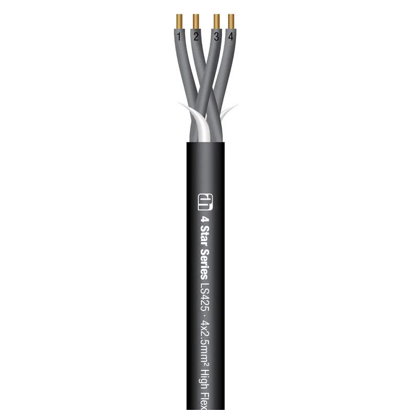 ADAM HALL K4L425 CABLE DE ALTAVOZ 4X2.5 MM NEGRO 1 METRO