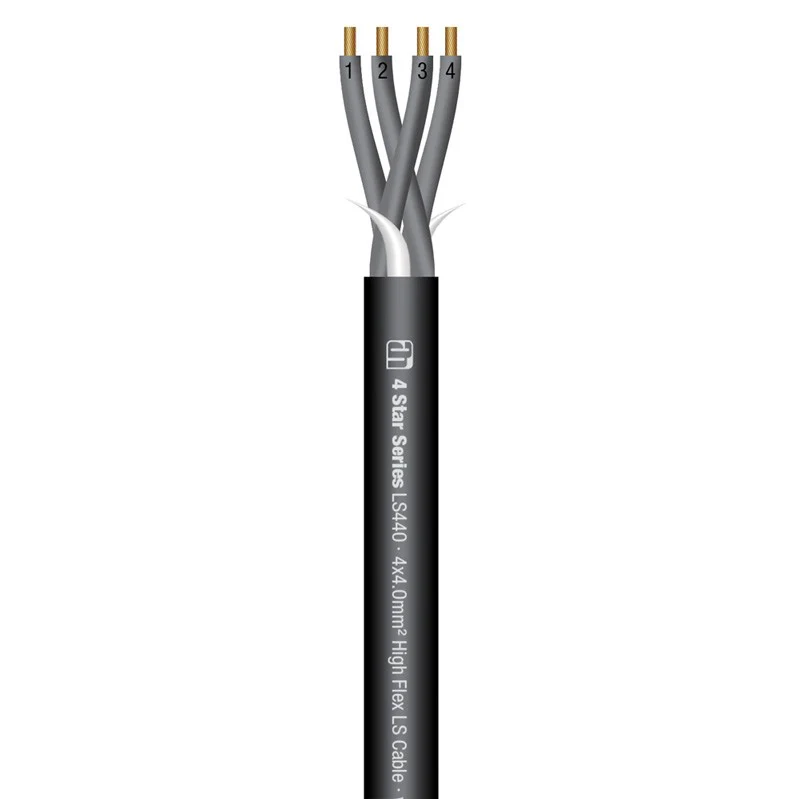 ADAM HALL K4L440 CABLE DE ALTAVOZ 4X4 MM NEGRO 1 METRO