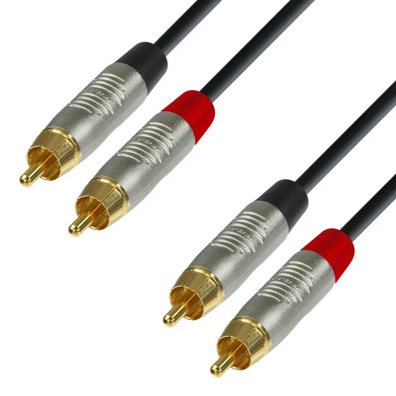 ADAM HALL K4TCC0150 CABLE AUDIO REAN 2XRCA MACHO A 2XRCA MACHO 1.5 METROS