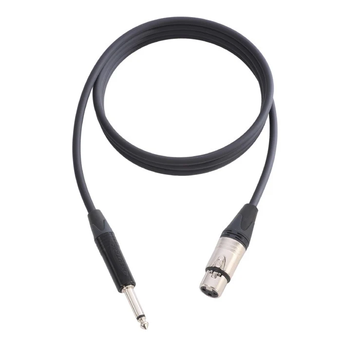 ADAM HALL KM6FP2BLK CABLE DE MICROFONO CON CONECTOR NEUTRIK XLR HEMBRA A JACK MONO 6 METROS.
