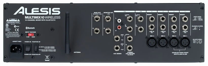 ALESIS MULTIMIX 10 WIRELESS MEZCLADOR DE 10 CANALES EN RACK CON BLUETOOTH - Image 4