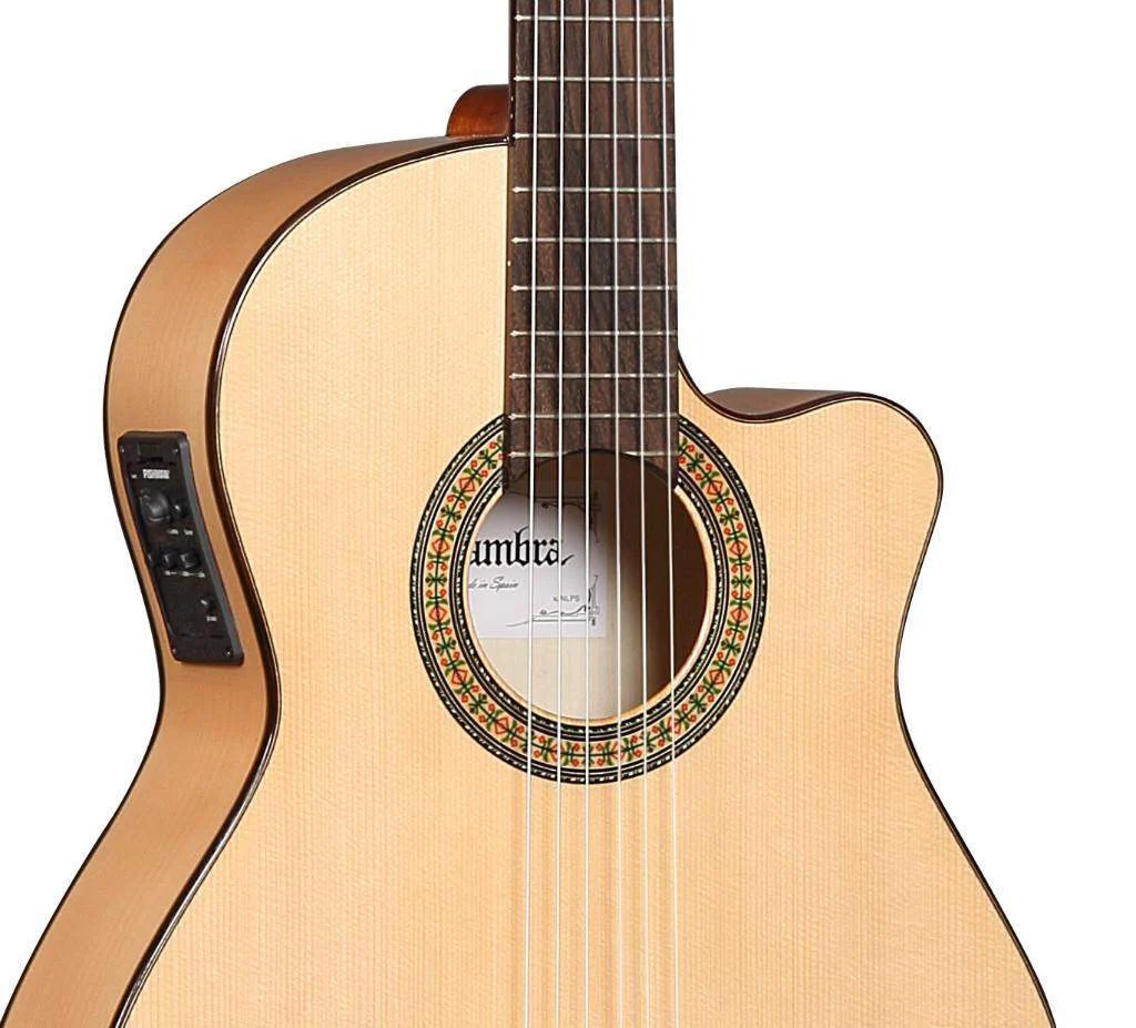 ALHAMBRA 3FCE1 CON FUNDA GUITARRA FLAMENCA ELECTRIFICADA ABETO BRILLO - Image 3