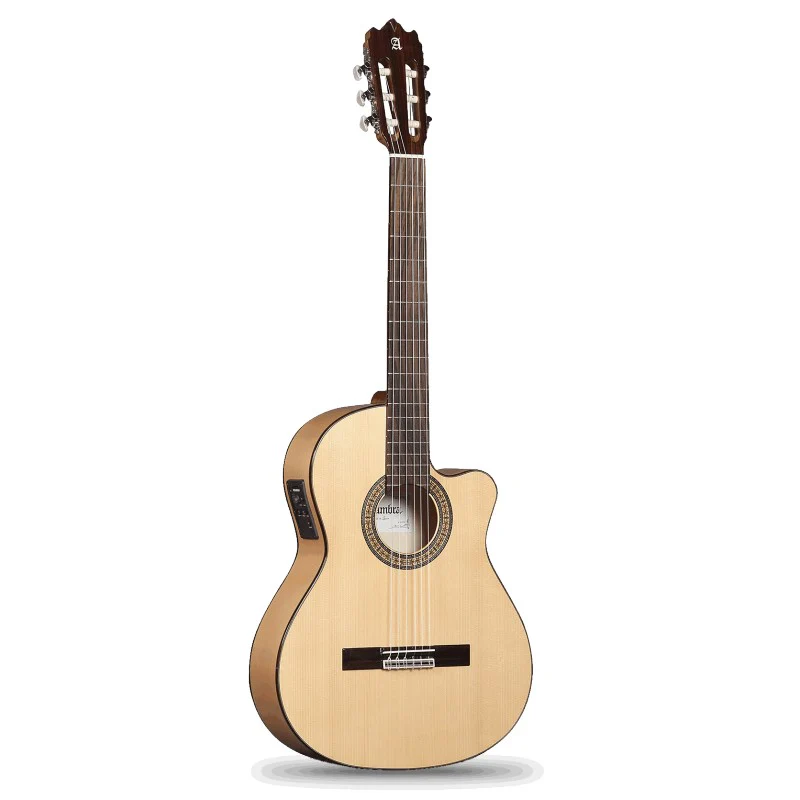 ALHAMBRA 3FCTE1 CON FUNDA GUITARRA FLAMENCA ELECTRIFICADA CUERPO ESTRECHO
