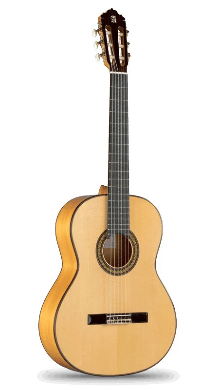 ALHAMBRA 5F CON FUNDA 25MM GUITARRA FLAMENCA ABETO BRILLO
