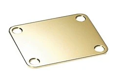 ALL PARTS AP0600002 NECK PLATE STEEL 4 HOLE FOR GUITAR OR BASS GOLD