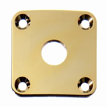 ALL PARTS AP0633002 JACKPLATE FOR LES PAUL CURVED GOLD WITH MOUNTING SCREWS