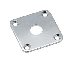 ALL PARTS AP0633010 JACKPLATE FOR LES PAUL CURVED CHROME WITH MOUNTING SCREWS