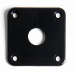 ALL PARTS AP0633023 JACKPLATE FOR LES PAUL BLACK PLASTIC