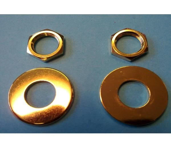 ALL PARTS AP6691002 NUT AND WASHER FOR SCHALLER STRAP LOCK SYSTEM (2 EACH) GOLD.