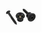 ALL PARTS AP6695003 GIBSON STYLE STRAP BUTTONS WITH SCREWS BLACK UNIDAD