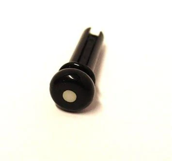 ALL PARTS BP0677023 BLACK PLASTIC END PINS FOR ACOUSTIC BASS WITH GROOVE 4 PIECES