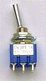 ALL PARTS EP0082010 ON-OFF-ON MINI SWITCH DPDT WITH MOUNTING HARDWARE CHROME