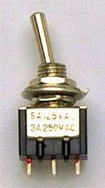 ALL PARTS EP0180010 ON-ON MINI SWITCH SPDT WITH MOUNTING HARDWARE CHROME