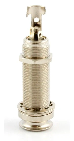 ALL PARTS EP4163001 END PIN JACK 4 CONDUCTOR NICKEL CAN BE TIGHTENED FROM OUTSIDE THE GUITAR