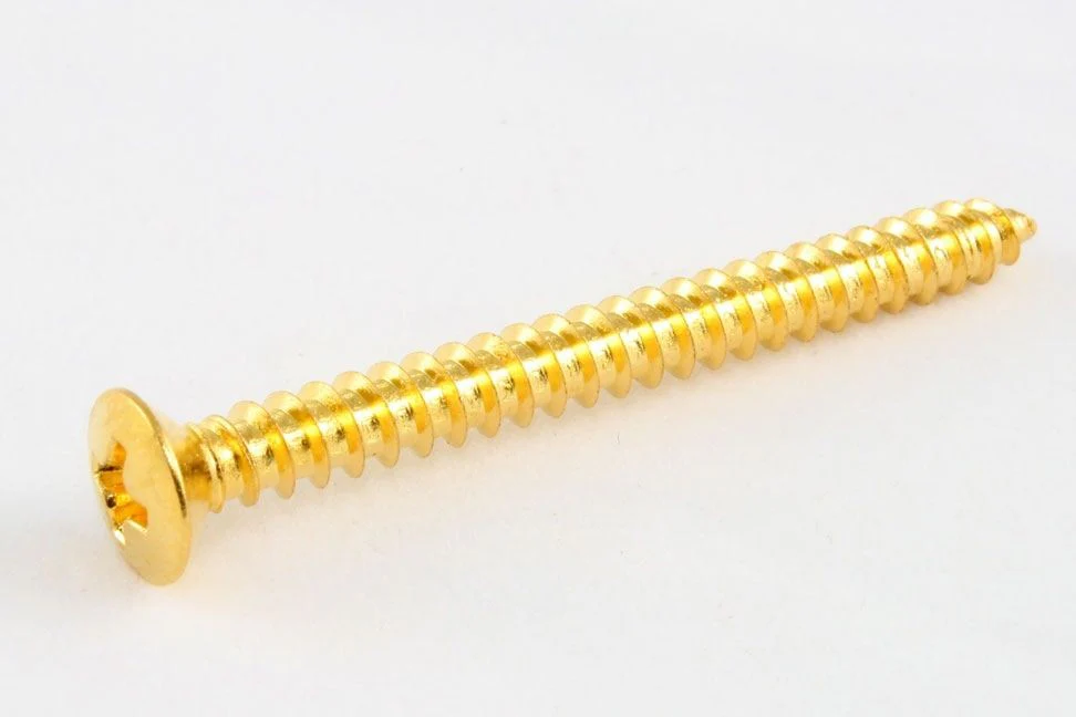 ALL PARTS GS0005002 NECK PLATE SCREWS PHILLIPS HEAD GOLD 8 X 1-3/4. UNIDAD