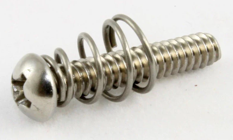 ALL PARTS GS0007005 SET DE 8 TORNILLOS PARA PASTILLA STRATOCASTER ACERO INOXIDABLE