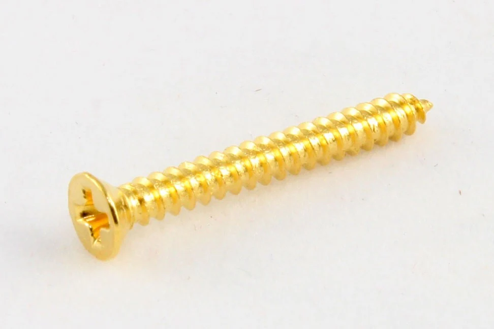 ALL PARTS GS0008002 HUMBUCKING PICKUP RING SCREWS, TALL, GOLD. UNIDAD