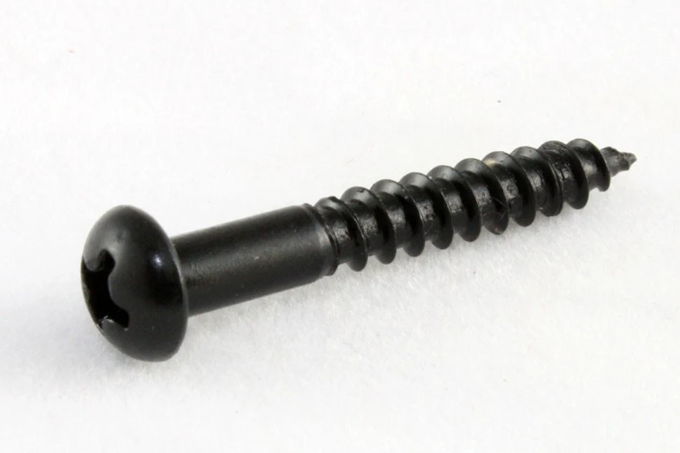 ALL PARTS GS0013003 TREMOLO MOUNTING SCREWS (6 PIECES) BLACK 6 X 1 LONG
