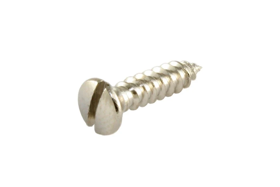 ALL PARTS GS0014001 PICK GUARD SCREWS SLOT HEAD NICKEL 4 X 1/2