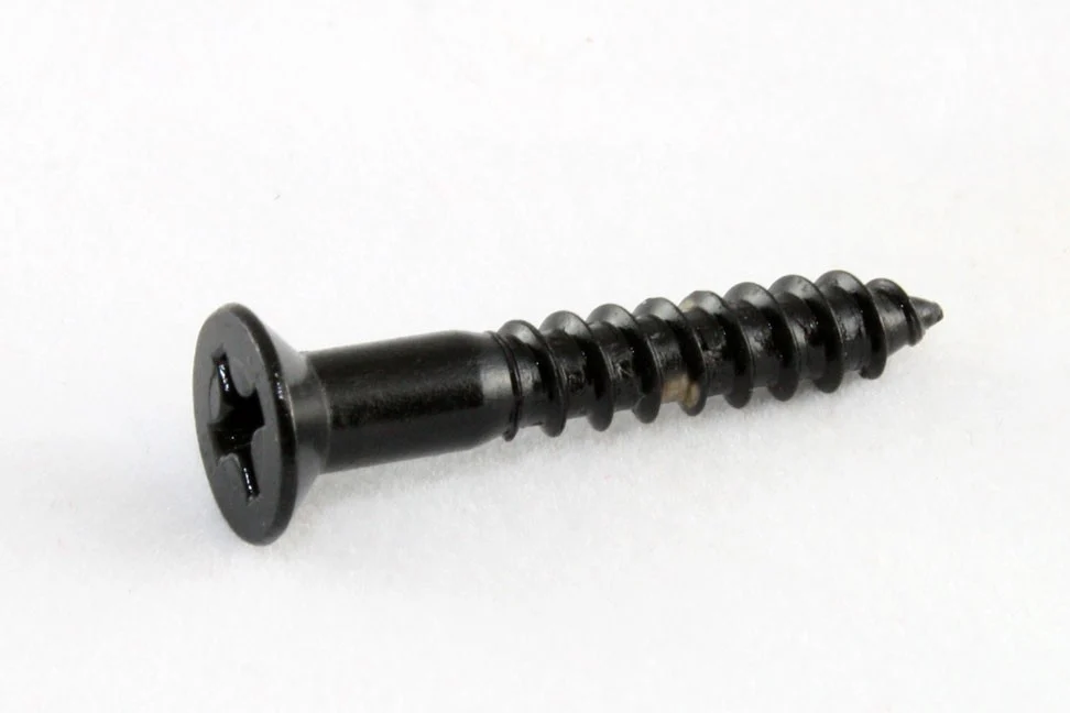 ALL PARTS GS0063003 BRIDGE MOUNTING SCREWS FOR GUITAR OR BASS BLACK 8 X 1 LONG