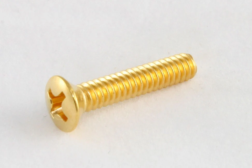 ALL PARTS GS0064B02 TORNILLO COUNTERSUNK PARA PASTILLA STRATOCASTER VINTAGE DORADO. UNIDAD