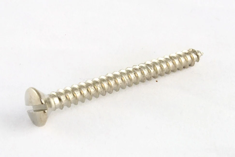 ALL PARTS GS3006001 NECK PLATE SCREWS SLOT HEAD NICKEL 8 X 1-3/4.