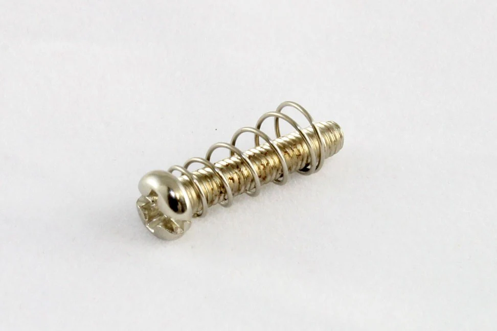 ALL PARTS GS3324001 METRIC GUITAR BRIDGE LENGTH SCREWS (6 PIECES) WITH SPRINGS NICKEL
