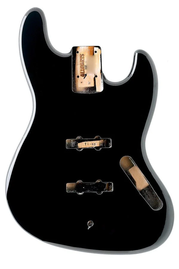 ALL PARTS JBFBK REPLACEMENT BODY FOR JBASS ALDER TRADITIONAL ROUTING BLACK FINISH