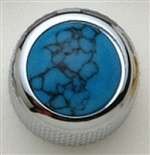 ALL PARTS MK3180010 TURQUOISE ON CHROME KNOB WITH SET SCREW.