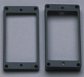 ALL PARTS PC0743023 HUMBUCKING PICKUP RING SET - NECK AND BRIDGE SLANTED BLACK PLASTIC