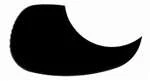 ALL PARTS PG0090023 PICK GUARD WITH ADHESIVE BACKING FOR ACOUSTIC GUITAR BLACK