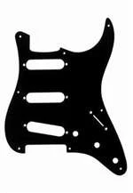 ALL PARTS PG0550023 PICK GUARD FOR STRAT BLACK 1-PLY (8 SCREW HOLES)