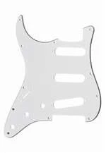 ALL PARTS PG0552L35 PICK GUARD FOR STRAT LEFT-HANDED WHITE 3-PLY (W/B/W)