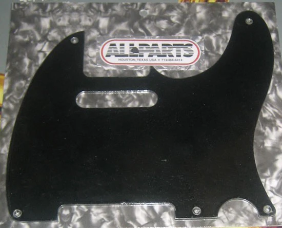 ALL PARTS PG0560038 PICK GUARD FOR TELE BLACK BAKELITE 1-PLY (080) (5 SCREW HOLES)