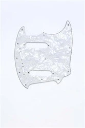 ALL PARTS PG0581055 PICK GUARD FOR MUSTANG WHITE PEARLOID 3-PLY (WP/W/B)