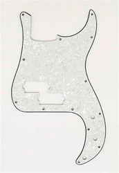ALL PARTS PG0750055 PICK GUARD FOR P BASS WHITE PEARLOID 3-PLY (WP/W/B)