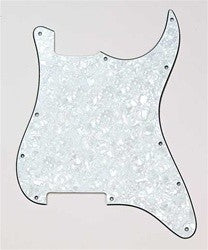 ALL PARTS PG0992055 PICK GUARD OUTLINE FOR STRAT (NO HOLES) WHITE PEARLOID 3-PLY