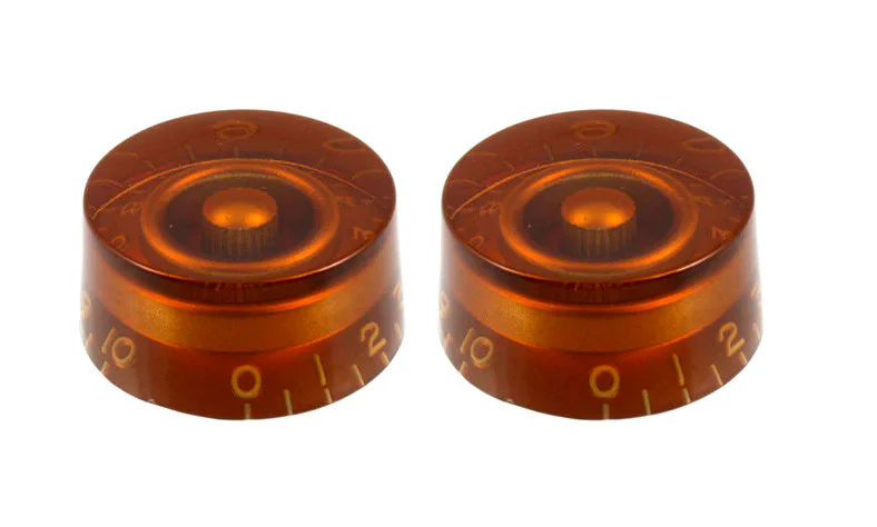 ALL PARTS PK0130022 SPEED KNOBS (2) AMBER VINTAGE STYLE NUMBERS FITS USA SPLIT SHAFT POTS