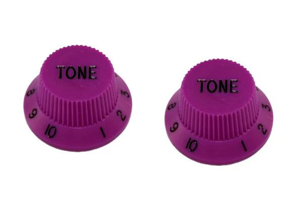 ALL PARTS PK0153040 TONE KNOBS (2) PURPLE FOR STRAT FITS USA SPLIT SHAFT POTS